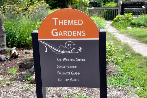 Themed Gardens sign at Dawes Arboretum